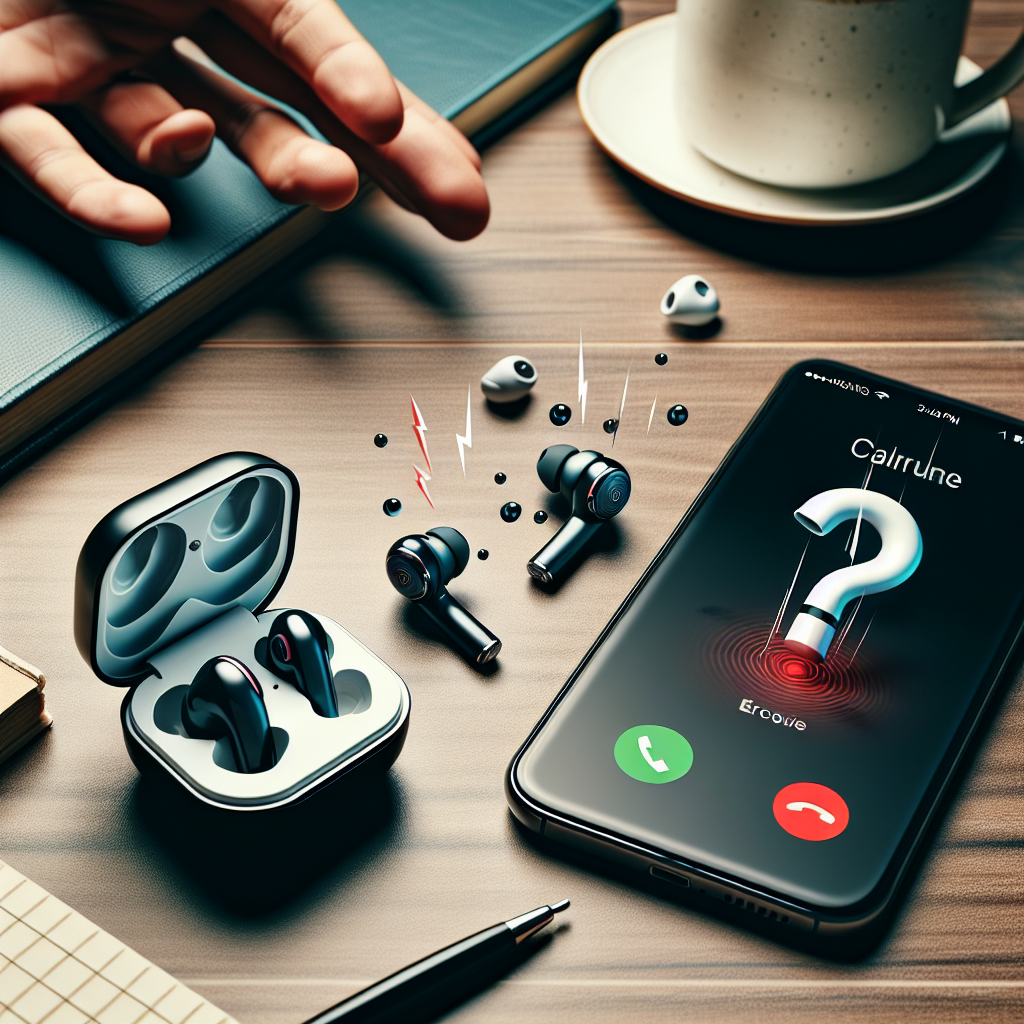 Alt text: "Diagram troubleshooting earbud JBL yang terputus saat panggilan, menunjukkan langkah-langkah seperti memeriksa koneksi, mengisi daya, dan mengatur pengaturan perangkat."